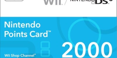 Nintendo 2000 Points Card (DSi or Wii)