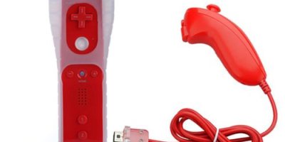 Red Remote and Nunchuck Controller for Nintendo Wii