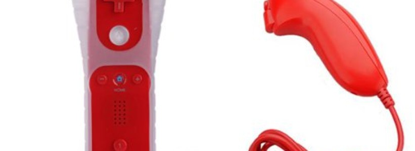 Red Remote and Nunchuck Controller for Nintendo Wii