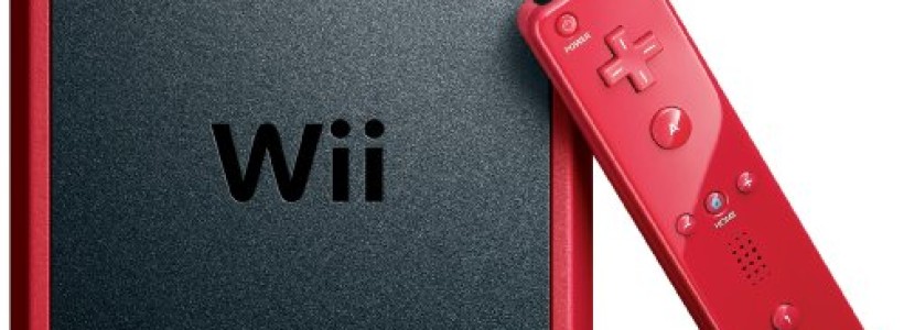 Wii Mini with Mario Kart Wii Game – Red