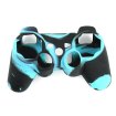 High Quality Premium Super Grip Glow Black Blue Silicon Protective Skin Case Cover for Sony Playstation PS3 Remote Controller